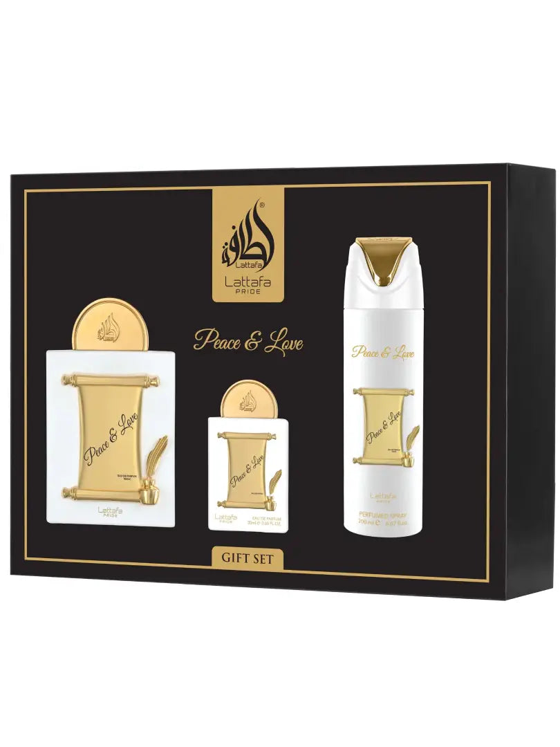 Lattafa Pride Peace & Love SET 100ml +20ml + 200ml DEO